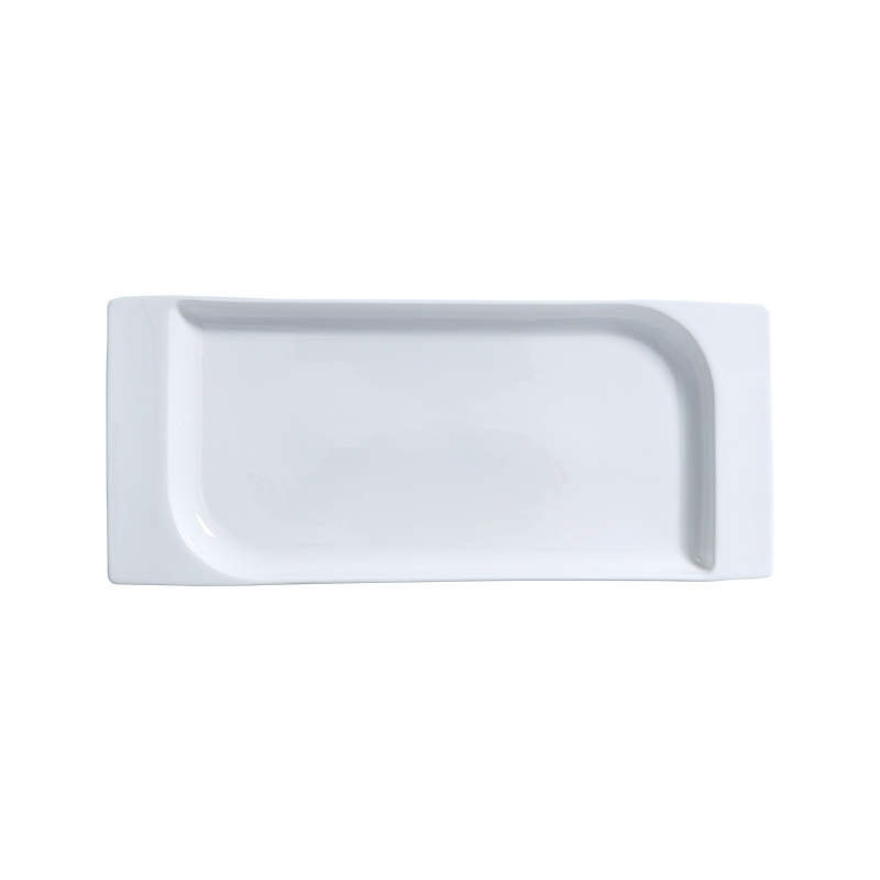 Farfurie din porțelan Farfurie dreptunghiulară zburătoare 13,25 inch Dimensiune (cm) LWH: 33,7*19,2*2,7