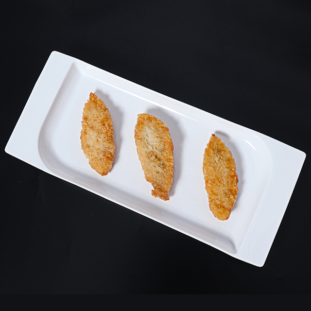 Farfurie din porțelan Farfurie dreptunghiulară zburătoare 13,25 inch Dimensiune (cm) LWH: 33,7*19,2*2,7