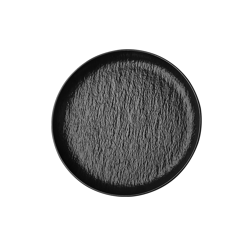 Farfurie rotundă din porțelan pentru restaurant negru mat - 8 inch 10 inch