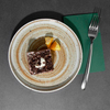 Farfurie din gresie vintage cu margine dreapta pentru restaurant, farfurii pentru tort, farfurie salata, farfurii cu friptura