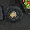 Veselă din porțelan, design nou, farfurie de restaurant neagră mat glazurată