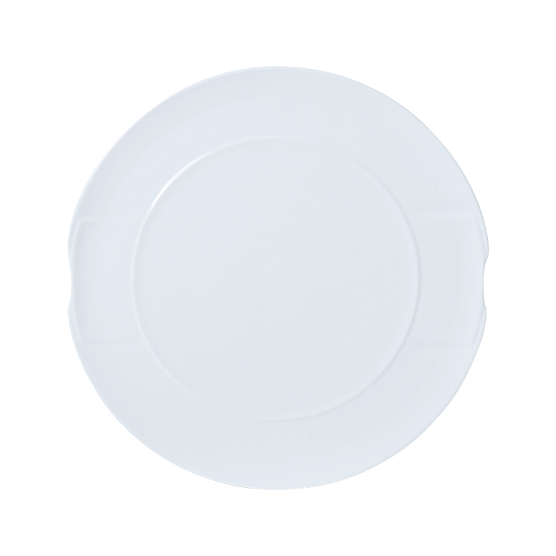 Farfurii rotunde din ceramică albă pentru banchet farfurie din porțelan farfurie rotundă încărcător farfurii pentru restaurant