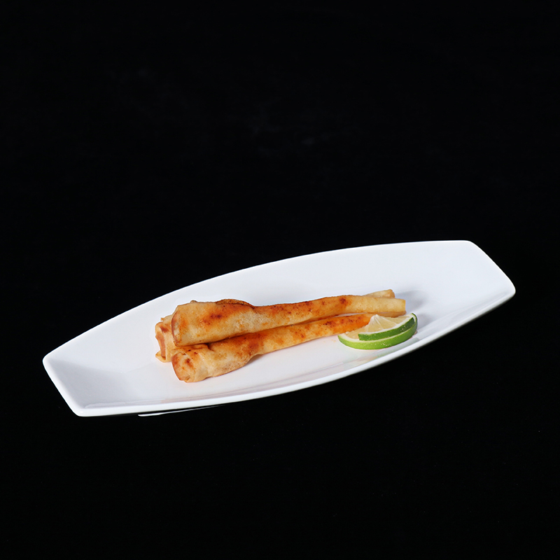 Farfurie Albă Lungă Farfurie Sushi Farfurie Lungă Dreptunghiulară
