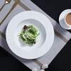 STONE Farfurie cu margine ceramică albă Farfurie pentru paste Farfurie adâncă din gresie pentru restaurante