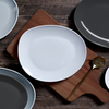  Set de gresie de înaltă calitate farfurie creativă neregulată coreeană japoneză care servește farfurii ceramice din porțelan gri închis negru