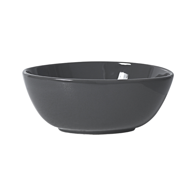 Bol pătrat neregulat din ceramică durabil - gri închis