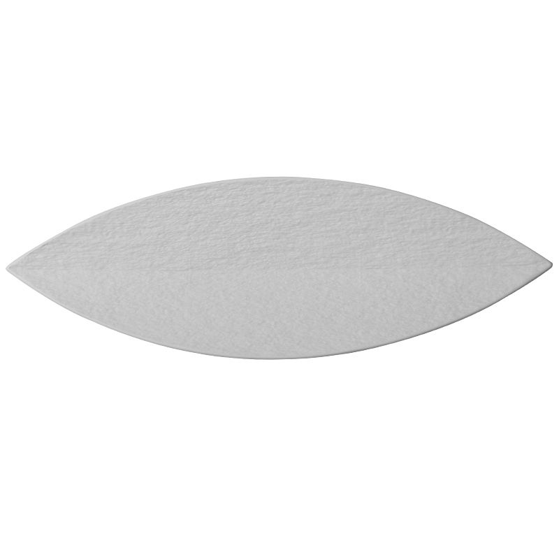 Farfurie în formă de frunze din ceramică farfurie pentru tort alb negru mat farfurie sushi