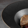 Farfurie de supă din ceramică neagră Farfurie adâncă pentru paste Veselă pentru restaurant
