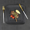 Farfurie Patrat Negru Veselă Restaurant din Porțelan