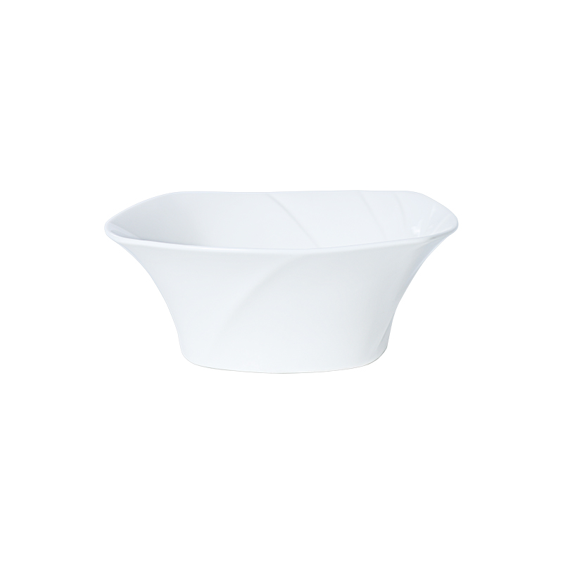 Bol pătrate din porțelan alb Boluri din ceramică de formă neregulată