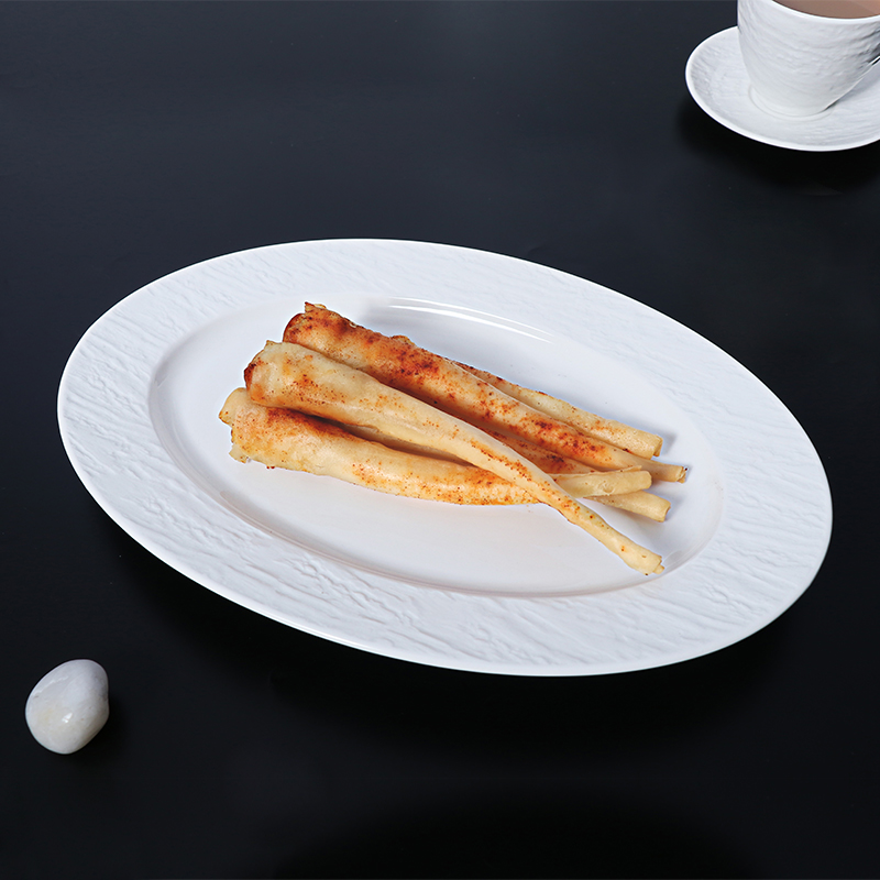 STONE Farfurie cu margine ceramică albă Farfurie pentru paste Farfurie adâncă din gresie pentru restaurante