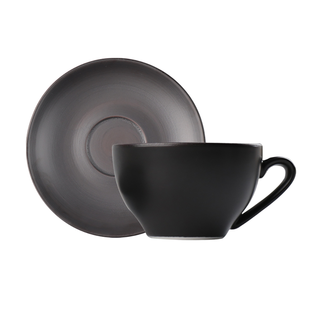 Veselă personalizată Căni Cappuccino din ceramică Căni de cafea cu ceai din ceramică cu farfurie pentru cafenea