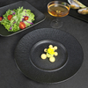 Veselă din porțelan, design nou, farfurie de restaurant neagră mat glazurată
