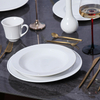 Fabrica de ceramică Chaozhou farfurii din ceramică albă farfurie rotundă din porțelan alb pentru restaurant
