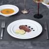 Farfurie pentru friptură din porțelan alb de 12 inch. Farfurie principală din ceramică pentru restaurante, hoteluri, cafenele