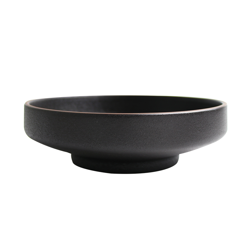 Farfurie adanca din ceramica neagra Farfurie supa din portelan Farfurie pentru tocanita pentru restaurant