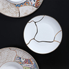Farfurii de masă cu margine de aur Set farfurii din porcelană pentru sala de bal luxoasă