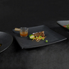 Farfurie Patrat Negru Veselă Restaurant din Porțelan