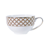 Set de ceai Bone China Ceai si farfurii de culoare rosie