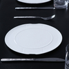 Farfurii rotunde din ceramică albă pentru banchet farfurie din porțelan farfurie rotundă încărcător farfurii pentru restaurant