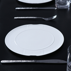 Farfurii rotunde din ceramică albă pentru banchet farfurie din porțelan farfurie rotundă încărcător farfurii pentru restaurant