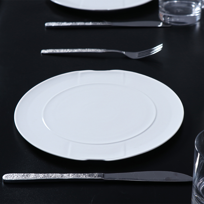 Farfurii rotunde din ceramică albă pentru banchet farfurie din porțelan farfurie rotundă încărcător farfurii pentru restaurant