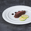 Farfurie pentru friptură din porțelan alb de 12 inch. Farfurie principală din ceramică pentru restaurante, hoteluri, cafenele