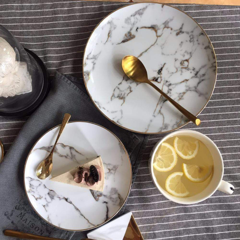 Restaurant Ieftin Farfurie Ceramica Cu Aspect Marmura