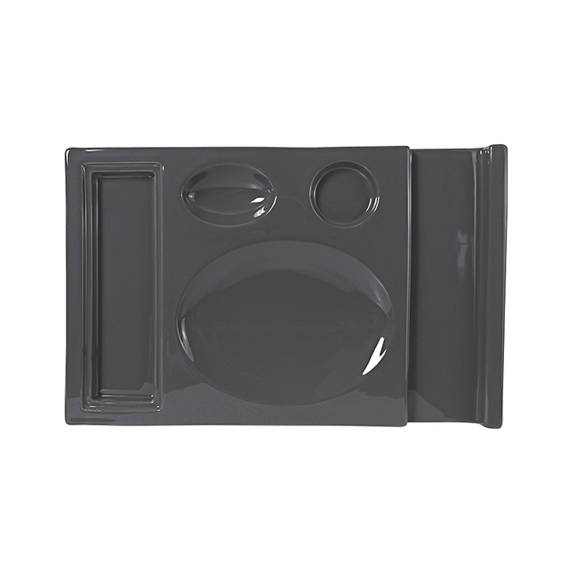 Plăci cu compartiment personalizate Suport pentru platou de crab Preț de fabrică OEM/ODM Producător de ceramică Chaozhou