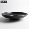 Farfurie cu paste frantuzesti negre mat cu margine lata Farfurie pentru supa din ceramica pentru restaurant