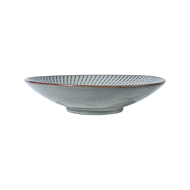 Gresie Deep Plates Plato de cină din ceramică gri cuptor retro