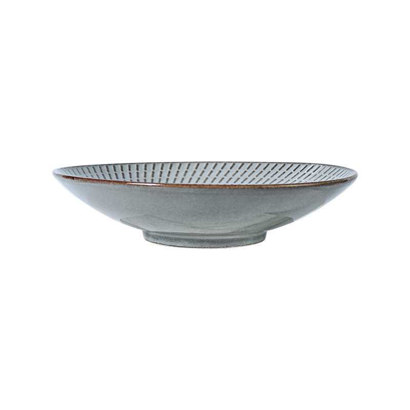 Gresie Deep Plates Plato de cină din ceramică gri cuptor retro
