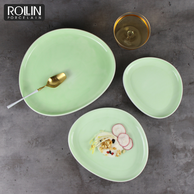 Yellow Green Orientul Mijlociu Veselă Set de masă din porțelan