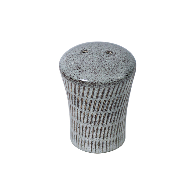 Saliera din ceramică vintage gri