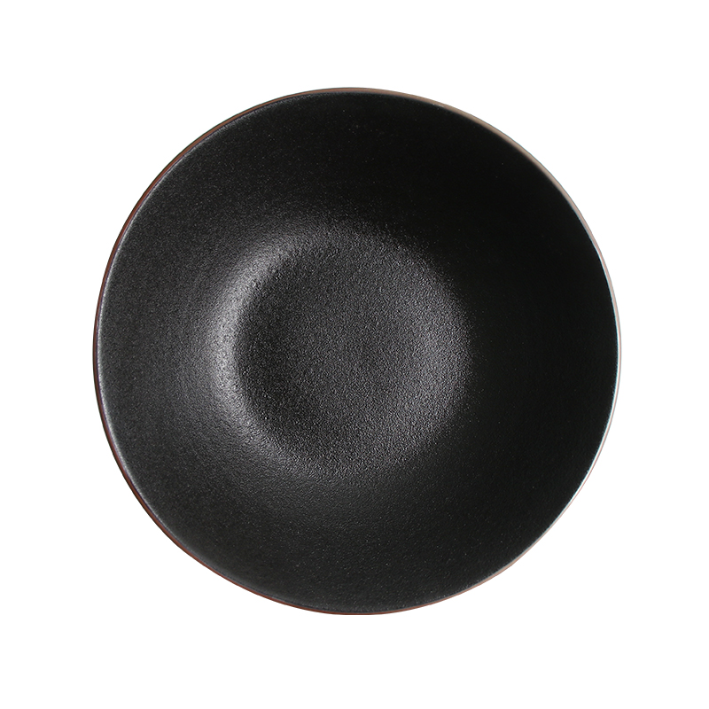 Farfurie adanca din ceramica neagra Farfurie supa din portelan Farfurie pentru tocanita pentru restaurant