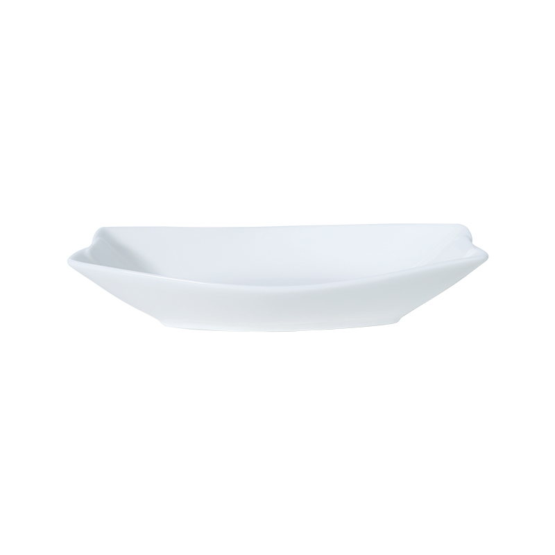 Farfurie din ceramică Chaozhou Farfurie dreptunghiulară din porțelan alb pentru restaurant Sushi Farfurie lungă