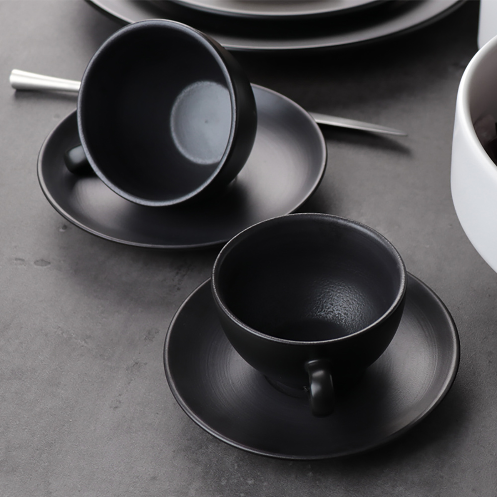 Veselă personalizată Căni Cappuccino din ceramică Căni de cafea cu ceai din ceramică cu farfurie pentru cafenea