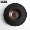 Restaurant italian Michelin Paste Plate Matte Black