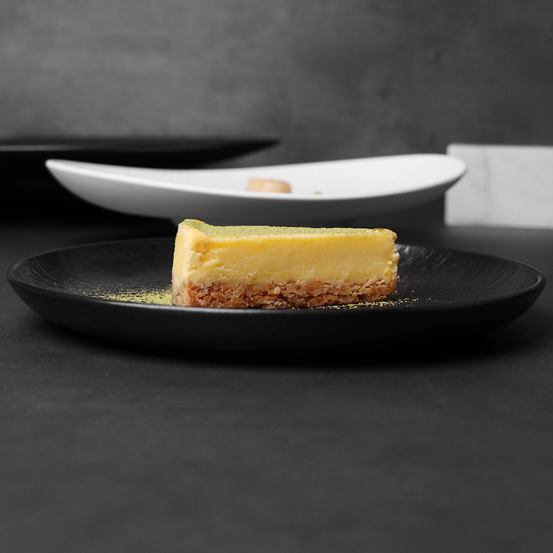 Farfurie rotundă din porțelan pentru restaurant negru mat - 8 inch 10 inch