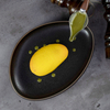 Farfurie Neregulată din Ceramică Veselă Vase Farfurii Cină Vase Negre din Ceramică