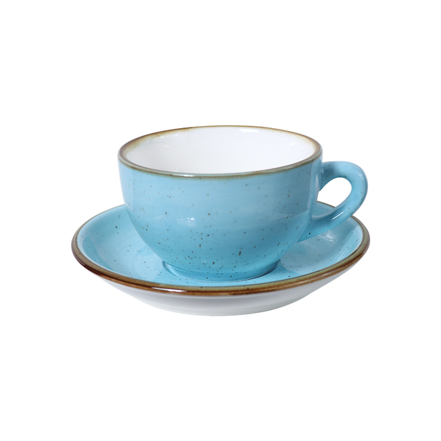 Blue Stone Ware Set cești de cafea farfurie