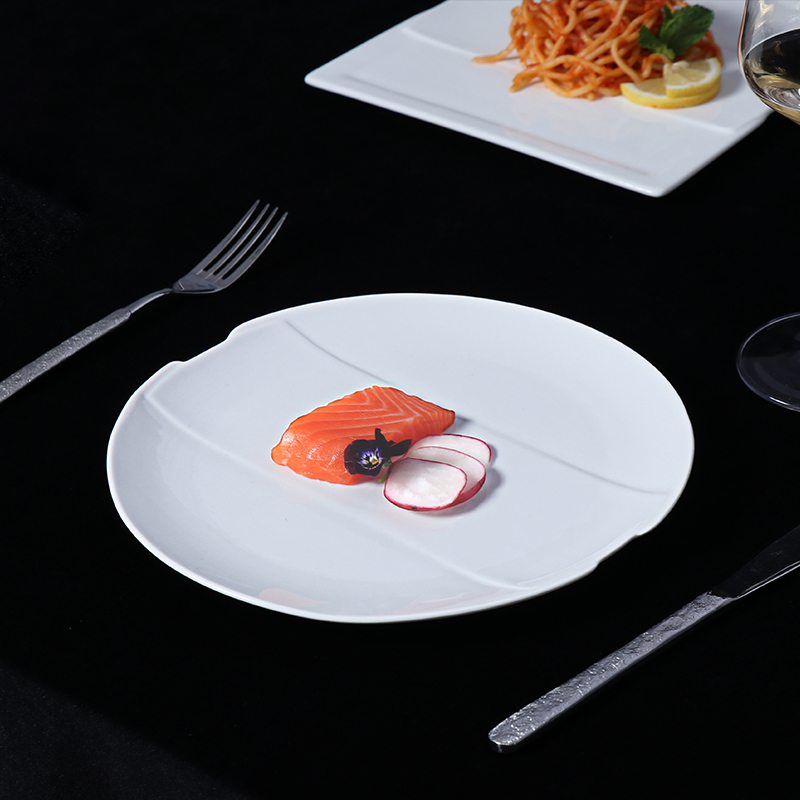Veselă de restaurant Farfurie rotundă pentru intrare Farfurie ceramică 10/12/14 inch 