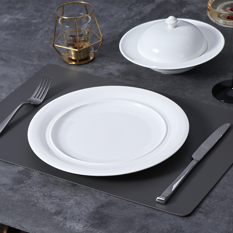 Farfurii Restaurant alb Farfurii ceramice din portelan pentru cafenea hotelului