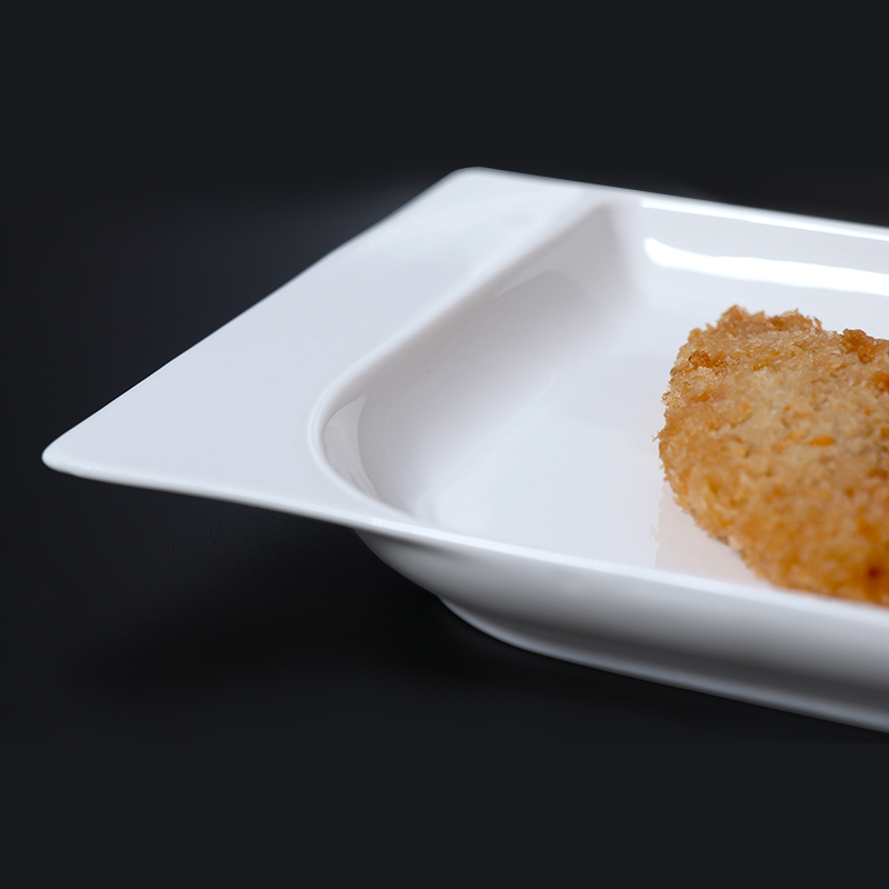Set de masă Air Buffet Set farfurii subțiri ușoare din porțelan alb Set de veselă pentru catering pentru zbor