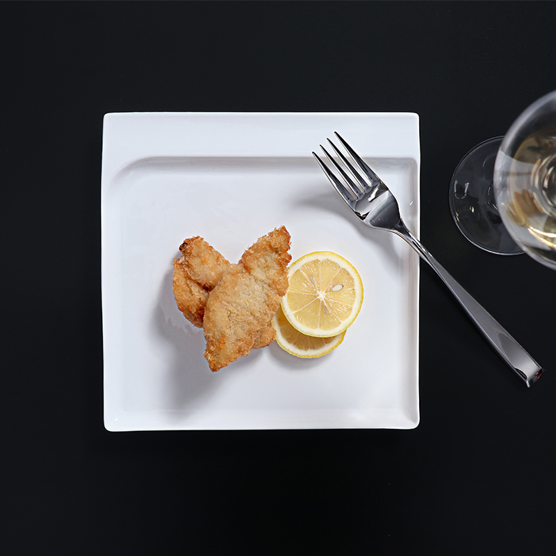 Set de masă Air Buffet Set farfurii subțiri ușoare din porțelan alb Set de veselă pentru catering pentru zbor