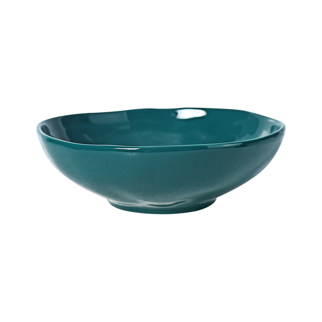 Bol pentru supă din ceramică verde de 23 uncii Bol pentru salată Pachet personalizat - 4 buc într-un set