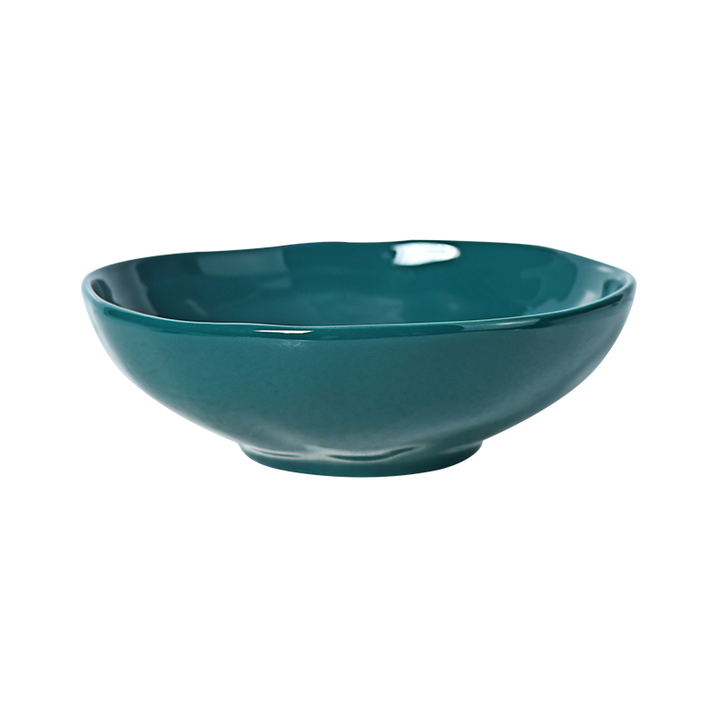 Bol pentru supă din ceramică verde de 23 uncii Bol pentru salată Pachet personalizat - 4 buc într-un set