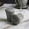 Saliera din ceramică vintage gri