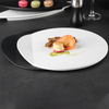 Farfurie mata din portelan in forma rotunda neregulata Farfurie din ceramica pentru restaurant