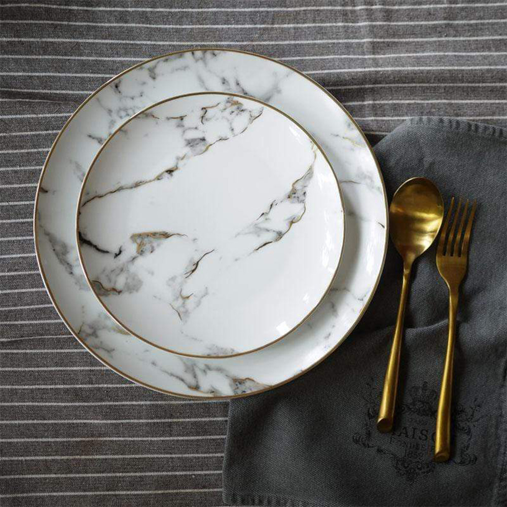 Restaurant Ieftin Farfurie Ceramica Cu Aspect Marmura